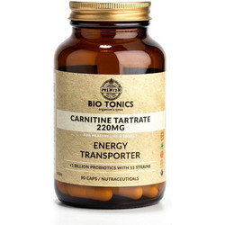 Bio Tonics Carnitine Tartrate Συμπλήρωμα Διατροφής με Καρνιτίνη 220mg 90 Κάψουλες