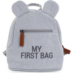 Childhome My First Bag Canvas Σχολική Τσάντα Πλάτης Νηπιαγωγείου Γκρι BR77951