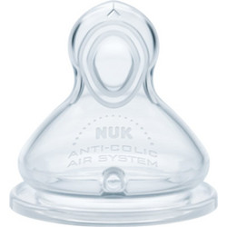Nuk First Choice+ Θηλή Σιλικόνης για Μπιμπερό 0m+ Μεσαίας Ροής 10.709.245