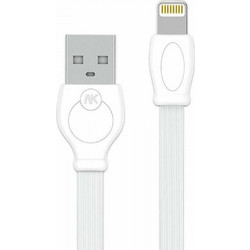 WK WDC-023 Flat USB-A to Lightning Cable 2m White WDC-023