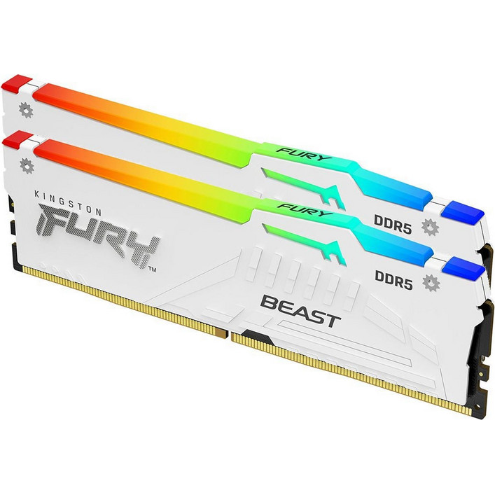 Kingston Fury Beast RGB 64GB (2X32GB) DDR5 RAM 6000MHz C30 White RGB ...