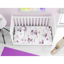 Dimcol Kitten 561 Βρεφικό Σεντόνι Κούνιας Βαμβακερό με Λάστιχο 70x140+15 Mauve