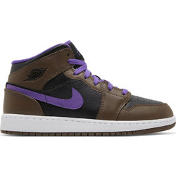 Jordan Air Jordan 1 Παιδικά Sneakers Μποτάκια Μαύρα Σοκολατί DQ8423-215