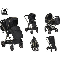 Cangaroo iClick Καρότσι Μωρού 3 σε 1 Black