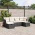 vidaXL Σετ Σαλόνι Κήπου Rattan 6τμχ Μαύρο 3263232