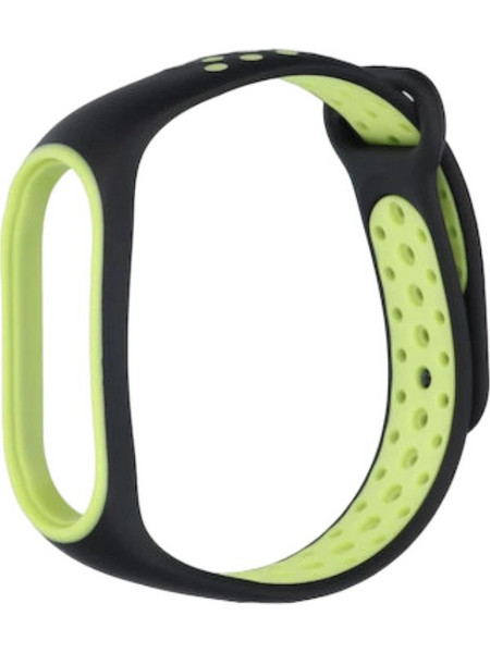 Λουράκι Σιλικόνης Black / Green (Xiaomi Mi Band 5 / 6 / 7)
