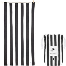 Dock & Bay Cabana Πετσέτα Θαλάσσης Microfiber Μαύρη 90x200cm