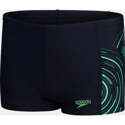 Speedo Plastisol Placement Αθλητικό Παιδικό Μαγιό Boxer για Αγόρι Μαύρο Πράσινο 003169-16864
