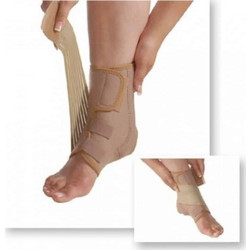 Ortholand Επιστραγαλίδα Ελαστική με Ιμάντες Μπεζ Med/Ankle/Support