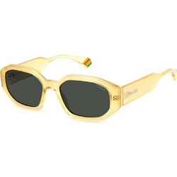 Polaroid Eyewear PLD6189/S 40G Γυαλιά Ηλίου Πολυγωνικά Κοκάλινα Κίτρινα με Μαύρο Polarized Φακό