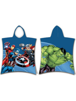 Borea Avengers Παιδικό Πόντσο Θαλάσσης Microfiber Μπλε 50x115cm