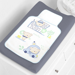 Lino Home Ecocity Κάλυμμα Αλλαξιέρας Μωρού 75x45cm Γαλάζιο