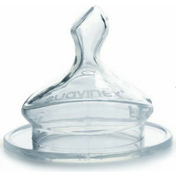 Suavinex Anatomica Θηλή Σιλικόνης για Μπιμπερό 0m+ Μεσαίας Ροής 2τμχ BR78427