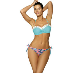 Marko Bikini Set Strapless Γαλάζιο Πολύχρωμο M-452