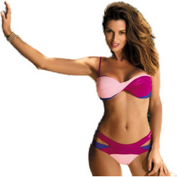 Marko Olimpia Bikini Set Strapless με Ενίσχυση Φούξια Ροζ M-438