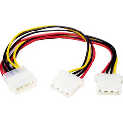 StarTech PYO2L Καλώδιο Τροφοδοσίας 4-Pin Molex Male to 2 x 4-Pin Molex Female 0.1m Multicolor