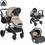 Cangaroo Kali Καρότσι Μωρού 3 σε 1 Beige