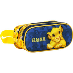 Karactermania Lion King 3D Κασετίνα Βαρελάκι με 2 Θήκες Μπλε Κίτρινη 03743