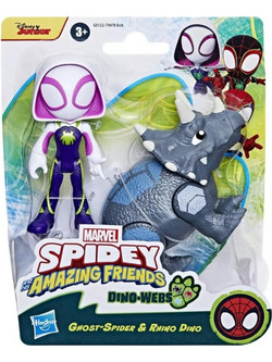 Hasbro Spidey & His Amazing Friends Dino-Webs Ghost-Spider & Rhino Dino Σετ Φιγούρες Δράσης για 3+ Ετών
