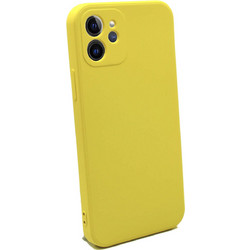Bodycell Square Liquid Silicon Back Cover Yellow (iPhone 12 Pro)