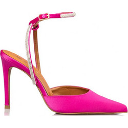 Envie Shoes Γόβες με Τακούνι Στιλέτο Λουράκι & Στρας Φούξια E02-17091