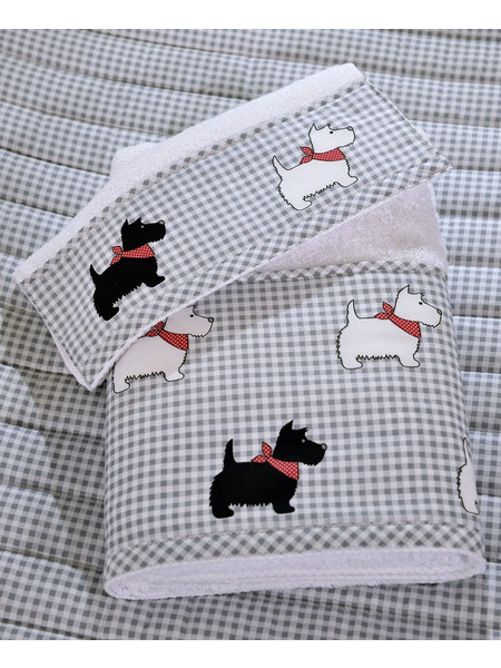 Down Town Home Scottish Dog 767 Σετ Βρεφικές Πετσέτες 2τμχ 550gr/m²