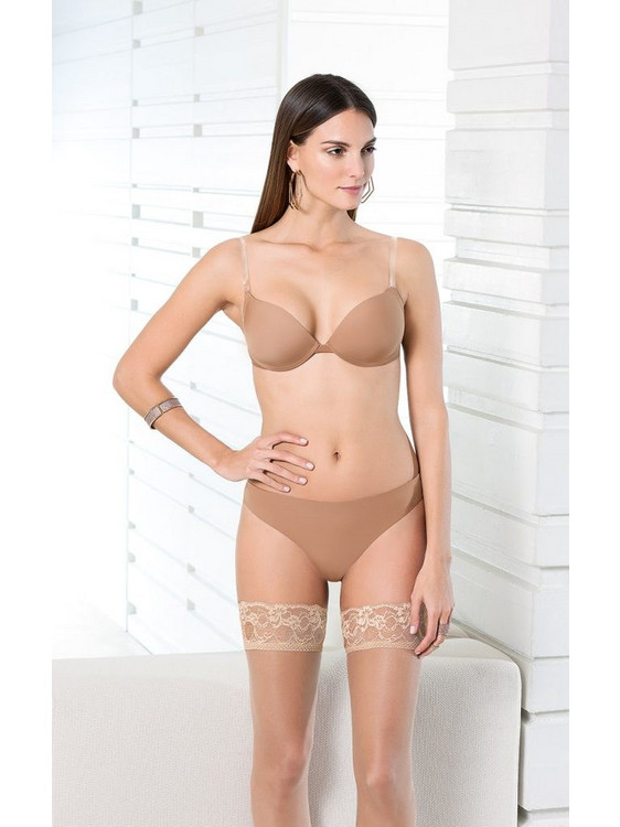 Luna Σουτιέν Balconette Push Up με Μπανέλα Μπεζ 1268