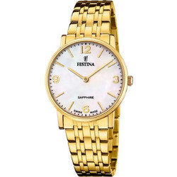 Festina Γυναικείο Ρολόι με Χρυσό Μεταλλικό Μπρασελέ F20048/2