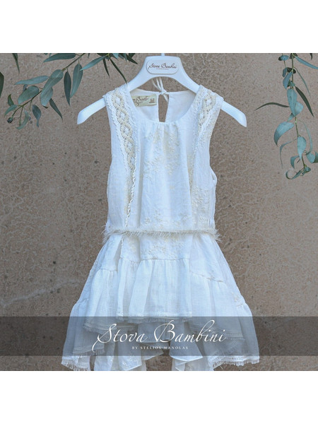 Stova Bambini Βαπτιστικό Φόρεμα 2τμχ SS24G10