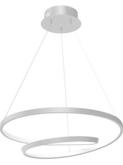 Powertech Κρεμαστό Φωτιστικό Οροφής Μονόφωτο LED με Φυσικό Λευκό Φως Λευκό Φ40cm HLL-0153