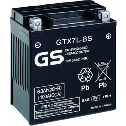GS Μπαταρία Μοτοσυκλέτας GTX7L-BS 100A 6.3Ah
