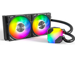 Montech Hyper Flow 240 Black Υδρόψυξη CPU 120mm ARGB για Socket 115x / 1200 / 1700 / 2011 / 2011-3 / 2066 / AM3 / AM3+ / AM4 / AM5