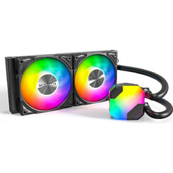 Montech Hyper Flow 240 Black Υδρόψυξη CPU 120mm ARGB για Socket 115x / 1200 / 1700 / 2011 / 2011-3 / 2066 / AM3 / AM3+ / AM4 / AM5