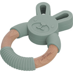 FreeON Μασητικό Σιλικόνης Mε Ξύλο Bunny Green