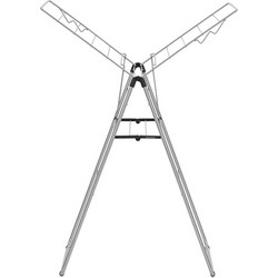 Brabantia Hangon Metallic Grey Πτυσσόμενη Απλώστρα Ρούχων Δαπέδου Μεταλλική 59.2x5x98.4cm με Μήκος Απλώματος 15m
