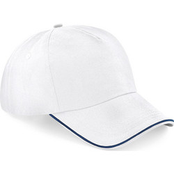 Beechfield Authentic Panel Ανδρικό Καπέλο Jockey Υφασμάτινο Λευκό B25C
