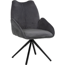 HomeMarkt Πολυθρόνα Μαύρη Shai HM9844.03