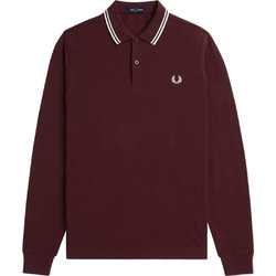Fred Perry Ανδρική Μπλούζα Polo Μακρυμάνικη Μπορντό M3636-597