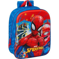Safta 3D Spider-Man Σχολική Τσάντα Πλάτης Νηπιαγωγείου Κόκκινη Μπλε 622465011