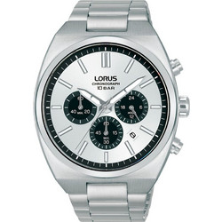 Lorus Ανδρικό Ρολόι Χρονογράφος με Ασημί Μεταλλικό Μπρασελέ RT369KX9