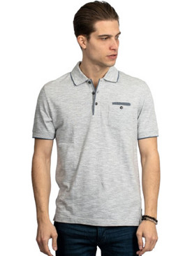 Bugatti Ανδρική Μπλούζα Polo Κοντομάνικη Γκρι 8150-75045