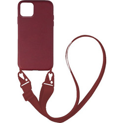 Sonique Silicone Strap Back Cover Burgundy (iPhone 11 Pro)