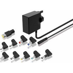 Logik Φορτιστής Laptop 65W 19V με Ενσωματωμένο Καλώδιο Τροφοδοσίας με Σετ Βυσμάτων 5017416828093