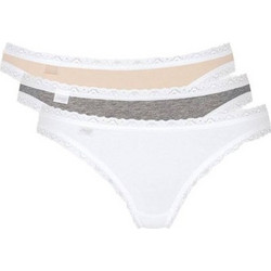 Sloggi Βαμβακερά Γυναικεία Slip με Δαντέλα 3Pack 10197969-M015