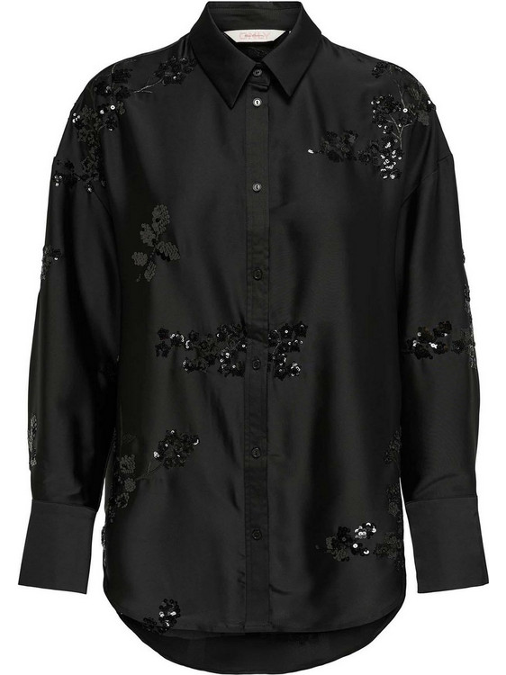 Only Μακρυμάνικη Γυναικεία Πουκαμίσα Πολυεστέρα Μαύρη 15312498