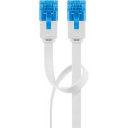 Goobay Flat U/UTP Cat.6a Καλώδιο Δικτύου Ethernet 20m White 96391