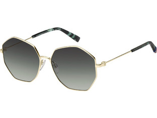 Tommy Hilfiger TH2094S 3YGIB Γυναικεία Γυαλιά Ηλίου Πολυγωνικά Μεταλλικά Χρυσά με Μαύρο Φακό