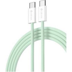 Devia EC325 Braided USB-C to USB-C 60W 1m Green 6942297106185