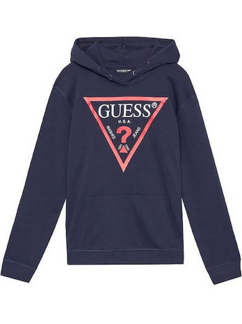 Guess Παιδικό Φούτερ με Κουκούλα Navy Μπλε L92Q09KAUG0-G7V2