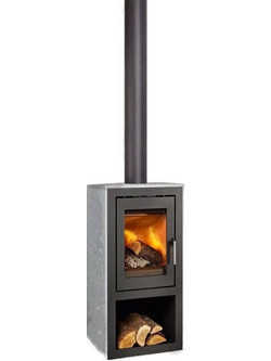 Meteor 550 Vertical Soapstone Ατσάλινη Ξυλόσομπα 6.7kW